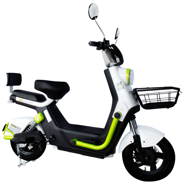 Bicicleta eléctrica Legend con motor de 350W, autonomía de 40 km, luces LED y medidor digital, ideal para movilidad urbana en Colombia