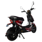 Vista lateral de la bicicleta eléctrica Fénix de Move Lite en color rojo, sobre fondo blanco, mostrando su diseño y estructura